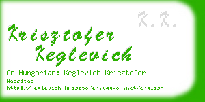 krisztofer keglevich business card